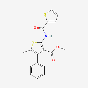 molecular formula C18H15NO3S2 B3471228 methyl 5-methyl-4-phenyl-2-[(2-thienylcarbonyl)amino]-3-thiophenecarboxylate 