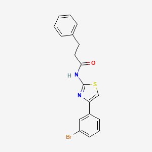 N-[4-(3-bromophenyl)-1,3-thiazol-2-yl]-3-phenylpropanamide