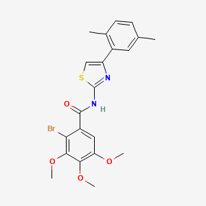 2-bromo-N-[4-(2,5-dimethylphenyl)-1,3-thiazol-2-yl]-3,4,5-trimethoxybenzamide