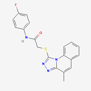 molecular formula C19H15FN4OS B3471307 N-(4-fluorophenyl)-2-[(4-methyl[1,2,4]triazolo[4,3-a]quinolin-1-yl)thio]acetamide 