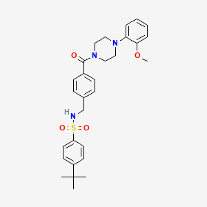 4-tert-butyl-N-(4-{[4-(2-methoxyphenyl)-1-piperazinyl]carbonyl}benzyl)benzenesulfonamide