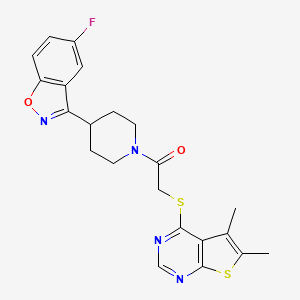 4-({2-[4-(5-fluoro-1,2-benzisoxazol-3-yl)-1-piperidinyl]-2-oxoethyl}thio)-5,6-dimethylthieno[2,3-d]pyrimidine