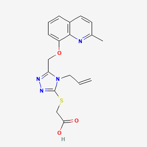 [(4-allyl-5-{[(2-methyl-8-quinolinyl)oxy]methyl}-4H-1,2,4-triazol-3-yl)thio]acetic acid