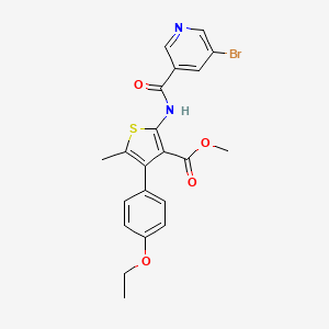 methyl 2-{[(5-bromo-3-pyridinyl)carbonyl]amino}-4-(4-ethoxyphenyl)-5-methyl-3-thiophenecarboxylate