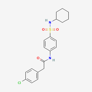 2-(4-chlorophenyl)-N-{4-[(cyclohexylamino)sulfonyl]phenyl}acetamide