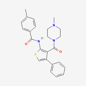 molecular formula C24H25N3O2S B3471395 4-methyl-N-{3-[(4-methyl-1-piperazinyl)carbonyl]-4-phenyl-2-thienyl}benzamide 