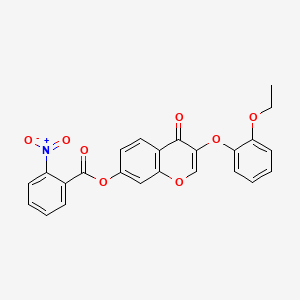 3-(2-ethoxyphenoxy)-4-oxo-4H-chromen-7-yl 2-nitrobenzoate