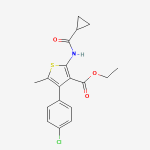 ethyl 4-(4-chlorophenyl)-2-[(cyclopropylcarbonyl)amino]-5-methyl-3-thiophenecarboxylate