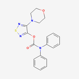 molecular formula C19H18N4O3S B3471459 4-(4-morpholinyl)-1,2,5-thiadiazol-3-yl diphenylcarbamate 