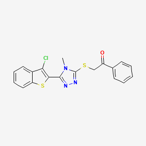 2-{[5-(3-chloro-1-benzothien-2-yl)-4-methyl-4H-1,2,4-triazol-3-yl]thio}-1-phenylethanone