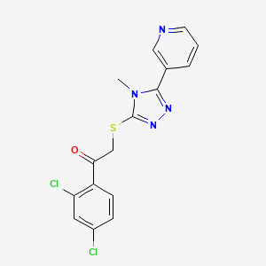 molecular formula C16H12Cl2N4OS B3471474 1-(2,4-dichlorophenyl)-2-{[4-methyl-5-(3-pyridinyl)-4H-1,2,4-triazol-3-yl]thio}ethanone 