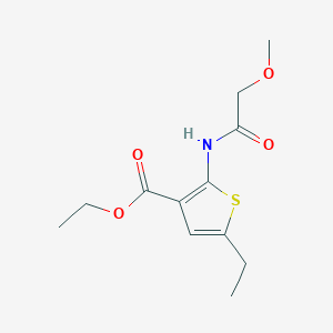 molecular formula C12H17NO4S B3471479 ethyl 5-ethyl-2-[(methoxyacetyl)amino]-3-thiophenecarboxylate 