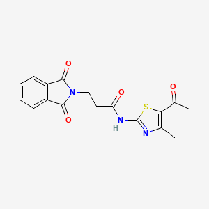 N-(5-acetyl-4-methyl-1,3-thiazol-2-yl)-3-(1,3-dioxoisoindol-2-yl)propanamide