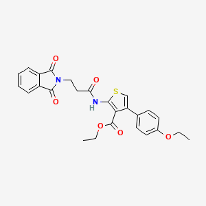 ethyl 2-{[3-(1,3-dioxo-1,3-dihydro-2H-isoindol-2-yl)propanoyl]amino}-4-(4-ethoxyphenyl)-3-thiophenecarboxylate