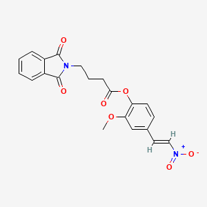 2-methoxy-4-(2-nitrovinyl)phenyl 4-(1,3-dioxo-1,3-dihydro-2H-isoindol-2-yl)butanoate