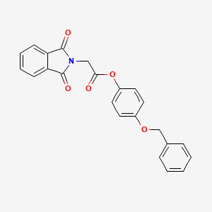 4-(benzyloxy)phenyl 2-(1,3-dioxo-2,3-dihydro-1H-isoindol-2-yl)acetate