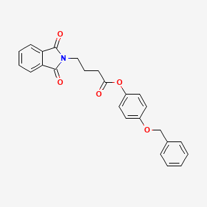 molecular formula C25H21NO5 B3471535 4-(benzyloxy)phenyl 4-(1,3-dioxo-1,3-dihydro-2H-isoindol-2-yl)butanoate 