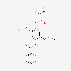 molecular formula C22H22N2O4S B3471569 N-[4-(benzoylamino)-2,5-diethoxyphenyl]-2-thiophenecarboxamide 