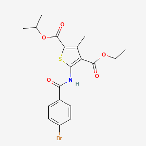 4-ethyl 2-isopropyl 5-[(4-bromobenzoyl)amino]-3-methyl-2,4-thiophenedicarboxylate