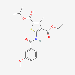 4-ethyl 2-isopropyl 5-[(3-methoxybenzoyl)amino]-3-methyl-2,4-thiophenedicarboxylate