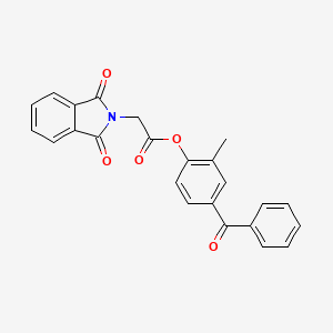 4-benzoyl-2-methylphenyl (1,3-dioxo-1,3-dihydro-2H-isoindol-2-yl)acetate