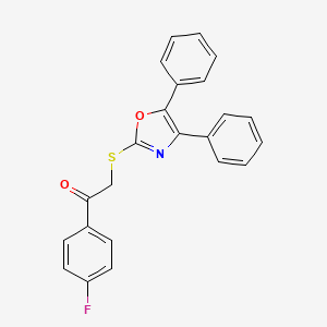 2-((4,5-diphenyloxazol-2-yl)thio)-1-(4-fluorophenyl)ethanone