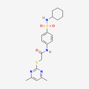 N-{4-[(cyclohexylamino)sulfonyl]phenyl}-2-[(4,6-dimethyl-2-pyrimidinyl)thio]acetamide