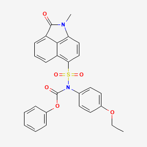 phenyl (4-ethoxyphenyl)[(1-methyl-2-oxo-1,2-dihydrobenzo[cd]indol-6-yl)sulfonyl]carbamate