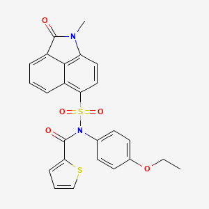 N-(4-ethoxyphenyl)-N-[(1-methyl-2-oxo-1,2-dihydrobenzo[cd]indol-6-yl)sulfonyl]-2-thiophenecarboxamide