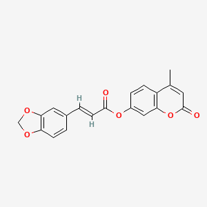 4-methyl-2-oxo-2H-chromen-7-yl 3-(1,3-benzodioxol-5-yl)acrylate