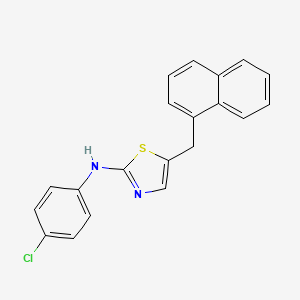 N-(4-CHLOROPHENYL)-5-[(NAPHTHALEN-1-YL)METHYL]-1,3-THIAZOL-2-AMINE