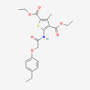 diethyl 5-{[(4-ethylphenoxy)acetyl]amino}-3-methyl-2,4-thiophenedicarboxylate