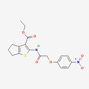 ethyl 2-{[(4-nitrophenoxy)acetyl]amino}-5,6-dihydro-4H-cyclopenta[b]thiophene-3-carboxylate