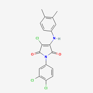 3-chloro-1-(3,4-dichlorophenyl)-4-[(3,4-dimethylphenyl)amino]-1H-pyrrole-2,5-dione