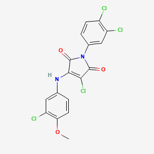 3-chloro-4-[(3-chloro-4-methoxyphenyl)amino]-1-(3,4-dichlorophenyl)-1H-pyrrole-2,5-dione