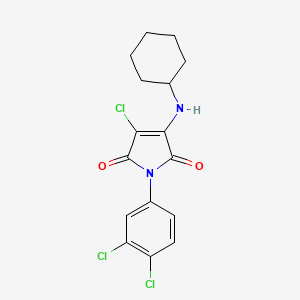 3-chloro-4-(cyclohexylamino)-1-(3,4-dichlorophenyl)-1H-pyrrole-2,5-dione