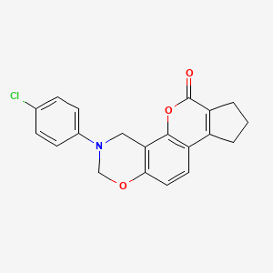 3-(4-chlorophenyl)-3,4,8,9-tetrahydro-2H-cyclopenta[3,4]chromeno[8,7-e][1,3]oxazin-6(7H)-one