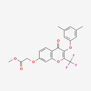 methyl 2-{[3-(3,5-dimethylphenoxy)-4-oxo-2-(trifluoromethyl)-4H-chromen-7-yl]oxy}acetate