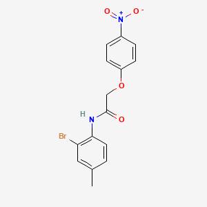 molecular formula C15H13BrN2O4 B3471793 N-(2-bromo-4-methylphenyl)-2-(4-nitrophenoxy)acetamide 