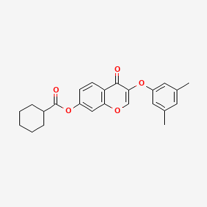 3-(3,5-dimethylphenoxy)-4-oxo-4H-chromen-7-yl cyclohexanecarboxylate