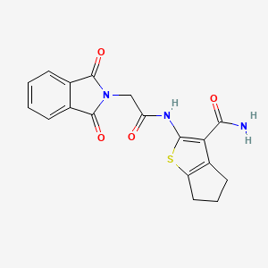 2-{[(1,3-dioxo-1,3-dihydro-2H-isoindol-2-yl)acetyl]amino}-5,6-dihydro-4H-cyclopenta[b]thiophene-3-carboxamide