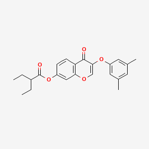 molecular formula C23H24O5 B3471830 3-(3,5-dimethylphenoxy)-4-oxo-4H-chromen-7-yl 2-ethylbutanoate 