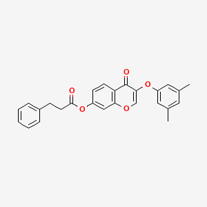 3-(3,5-dimethylphenoxy)-4-oxo-4H-chromen-7-yl 3-phenylpropanoate