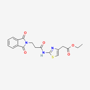 ethyl (2-{[3-(1,3-dioxo-1,3-dihydro-2H-isoindol-2-yl)propanoyl]amino}-1,3-thiazol-4-yl)acetate