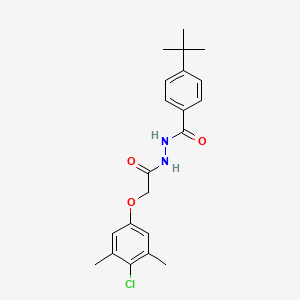 4-tert-butyl-N'-[(4-chloro-3,5-dimethylphenoxy)acetyl]benzohydrazide