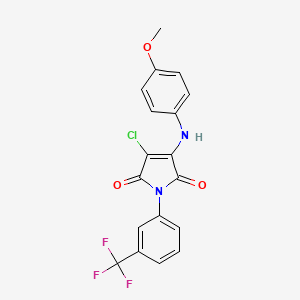 3-chloro-4-[(4-methoxyphenyl)amino]-1-[3-(trifluoromethyl)phenyl]-1H-pyrrole-2,5-dione