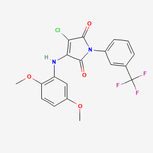 3-CHLORO-4-[(2,5-DIMETHOXYPHENYL)AMINO]-1-[3-(TRIFLUOROMETHYL)PHENYL]-2,5-DIHYDRO-1H-PYRROLE-2,5-DIONE