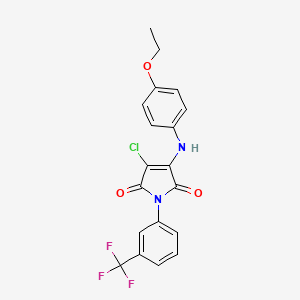 3-CHLORO-4-[(4-ETHOXYPHENYL)AMINO]-1-[3-(TRIFLUOROMETHYL)PHENYL]-2,5-DIHYDRO-1H-PYRROLE-2,5-DIONE