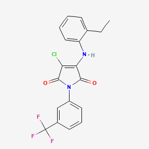 3-chloro-4-[(2-ethylphenyl)amino]-1-[3-(trifluoromethyl)phenyl]-1H-pyrrole-2,5-dione