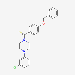 1-{[4-(benzyloxy)phenyl]carbonothioyl}-4-(3-chlorophenyl)piperazine